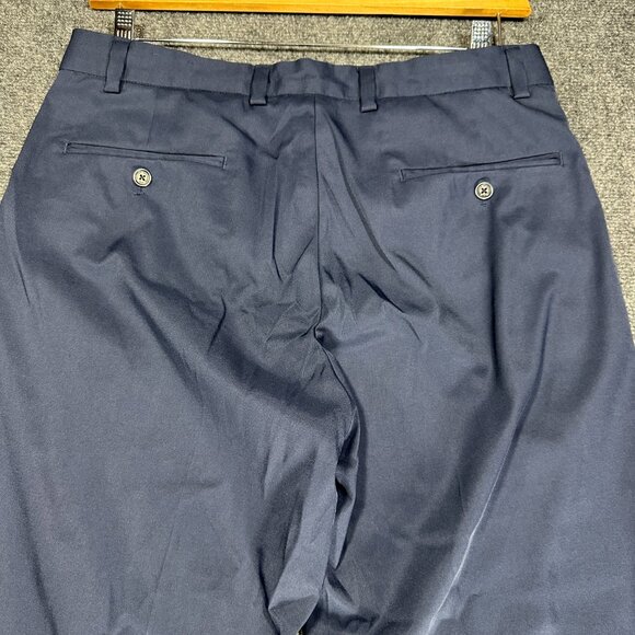 Brooks Brothers Dress Pants Mens 33 Blue Stretch Pockets Flat Front Straight - Picture 8 of 9